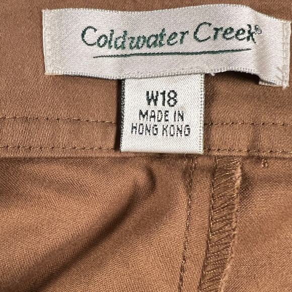 Coldwater Creek Contour Waist Sateen Pant Caramel Brown Size 18W - Picture 7 of 10